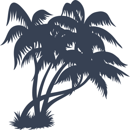 Lots Of Palm Trees Tangled Together Sticker