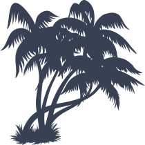 Lots Of Palm Trees Tangled Together Sticker