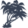 Lots Of Palm Trees Tangled Together Sticker