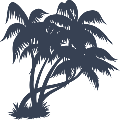 Lots Of Palm Trees Tangled Together Sticker