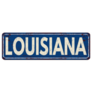 Louisiana Blue Vintage Metal Sign Sticker