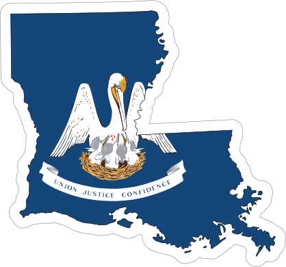 Louisiana Flag State Sticker
