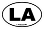 Louisiana La Oval Sticker