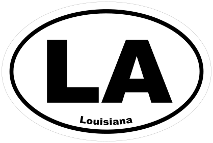 Louisiana La Oval Sticker