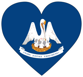 Louisiana Love Flag Sticker