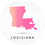 Louisiana Map - Usa Pink Outline Sticker
