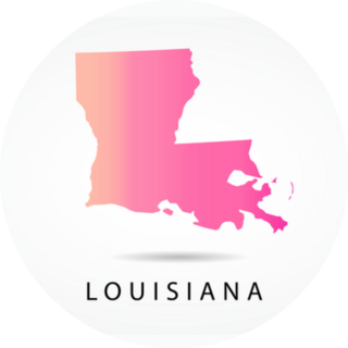 Louisiana Map - Usa Pink Outline Sticker