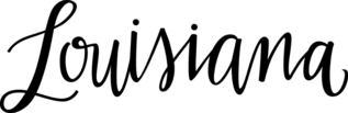 Louisiana Script Sticker