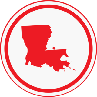 Louisiana State Circle Sticker