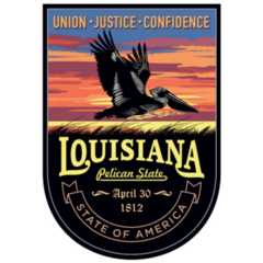 Louisiana State Emblem Sticker