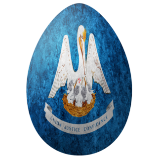 Louisiana State Flag Easter Egg Sticker