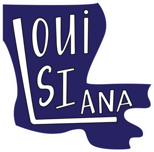 Louisiana State Outline Text Sticker