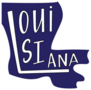 Louisiana State Outline Text Sticker