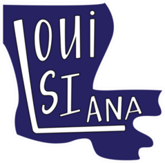Louisiana State Outline Text Sticker