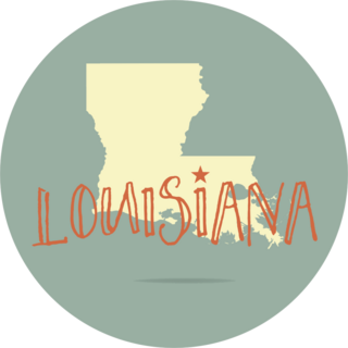 Louisiana Text And State Sticker