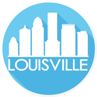 Louisville Kentucky Blue Skyline Sticker