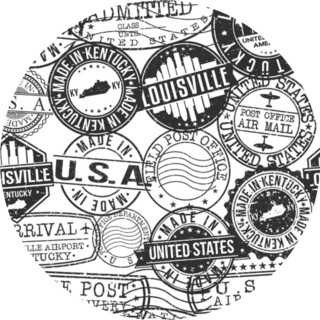 Louisville Kentucky Stamps Sticker