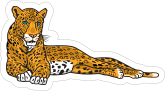 Lounging Leopard Mascot Sticker