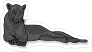 Lounging Panther Mascot Sticker