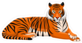 Lounging Tiger Mascot Sticker