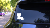 Lousiana State Sticker on a Rear Car Window (New) example