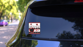 Love Always Flower And Ladybug Sticker on a Rear Car Window (New) example