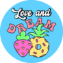 Love And Dream Pineapple Donut Sticker