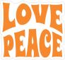 Love and Peace Hippie Sticker
