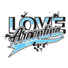 Love Argentina Lettering Logo Sticker