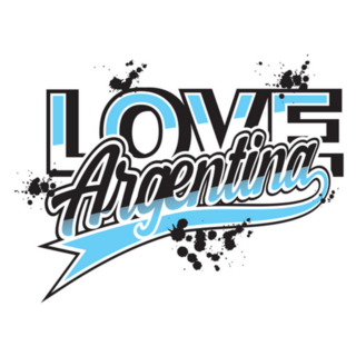 Love Argentina Lettering Logo Sticker