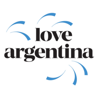 Love Argentina Modern Typography Sticker