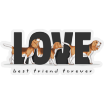 Love Beagle Sticker