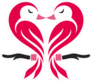 Love Birds Heart Sticker