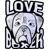 Love Boxer Text Sticker