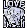 Love Boxer Text Sticker