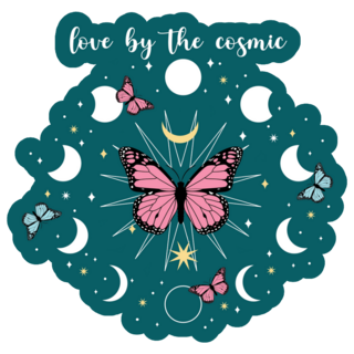Love By The Cosmic Dream Butterfly Sticker