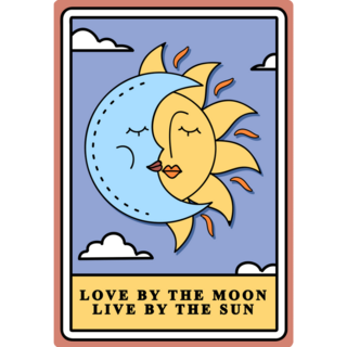 Love By The Moon Live By The Sun Sticker