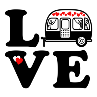 Love Camping Lettering Sticker