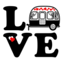 Love Camping Lettering Sticker