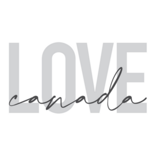 Love Canada Handwritten Typography Sticker