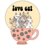 Love Cat Coffee Mug Sticker