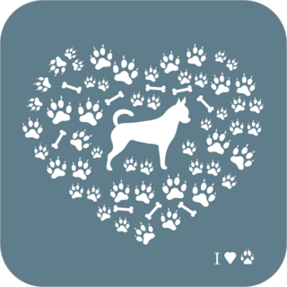 Love Chihuahua Heart Paw Print Sticker