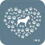 Love Chihuahua Heart Paw Print Sticker