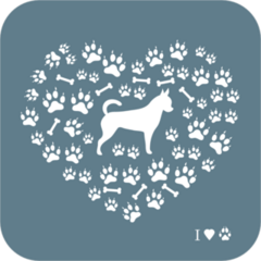 Love Chihuahua Heart Paw Print Sticker