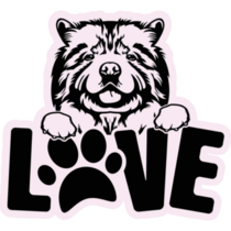 LOVE Chow Chow Sticker