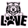 LOVE Chow Chow Sticker