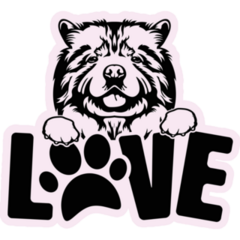 LOVE Chow Chow Sticker