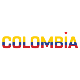Love Colombia Flag Lettering Sticker