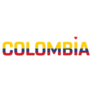 Love Colombia Flag Lettering Sticker