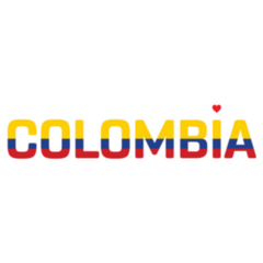 Love Colombia Flag Lettering Sticker
